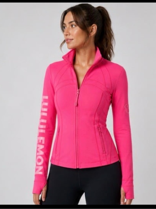 lululemon athletica Sweaters - Lululemon Define Jacket Pink Disney Mickey Logo Size 2 Thumbholes